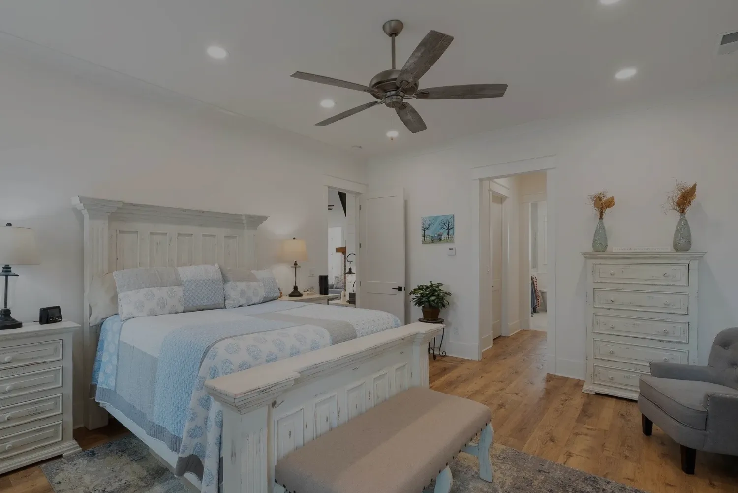 Luxury bedroom with a modern touch of style.