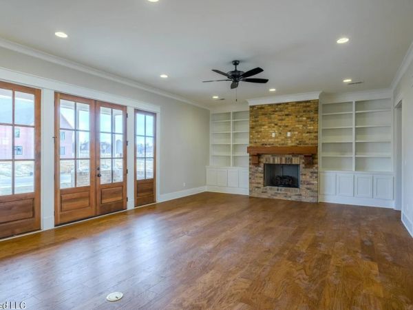Classic meets modern in this custom home featuring oak doors and flooring.